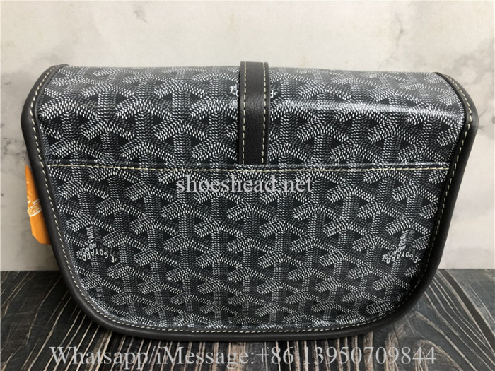 Original Goyard Belvedere II Messenger Bag Coated Canvas MM Grey