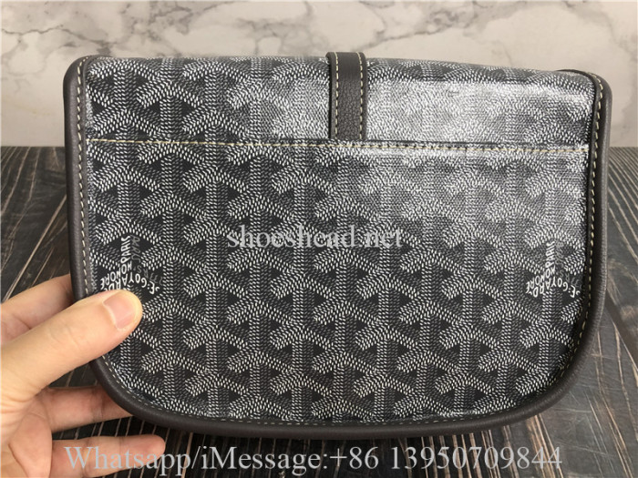 Original Goyard Belvedere II Messenger Bag Coated Canvas MM Grey