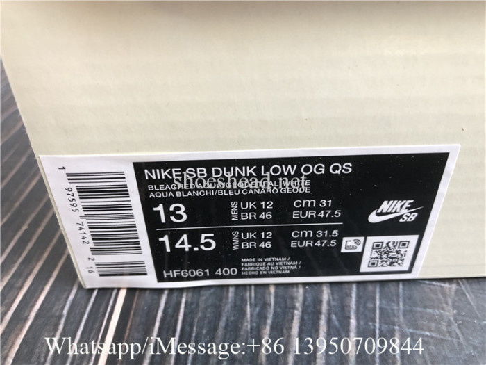 Nike SB Dunk Futura Laboratories Bleached Aqua