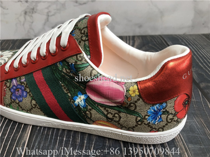 Gucci Ace Red GG Supreme Shoes