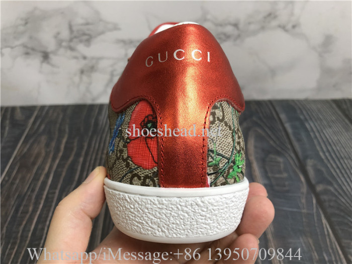 Gucci Ace Red GG Supreme Shoes