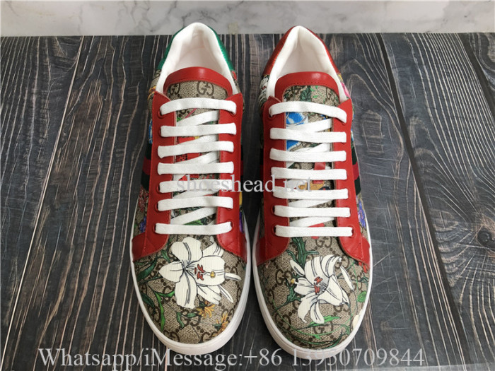 Gucci Ace Red GG Supreme Shoes