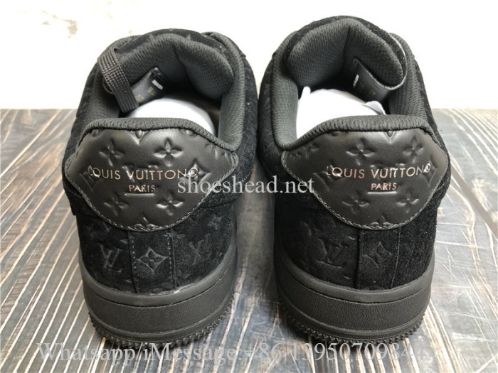 Nike Air Force 1 Low Louis Vuitton Triple Black Suede