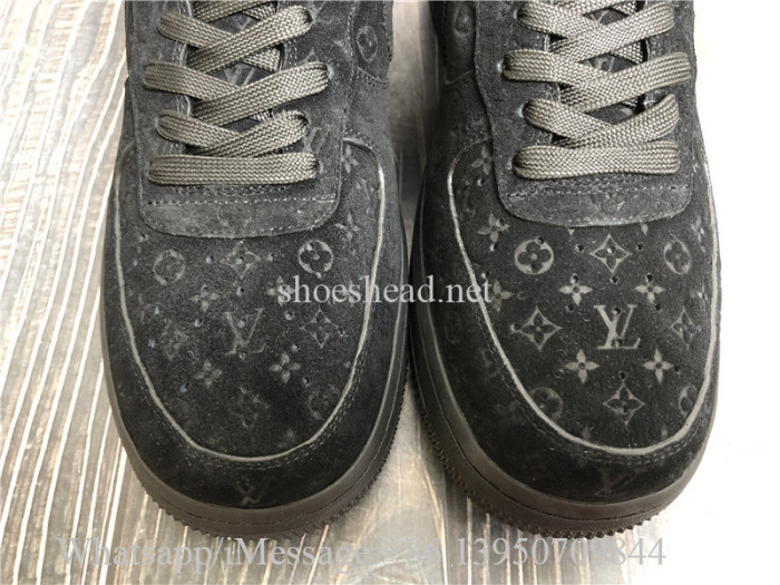 Nike Air Force 1 Low Louis Vuitton Triple Black Suede