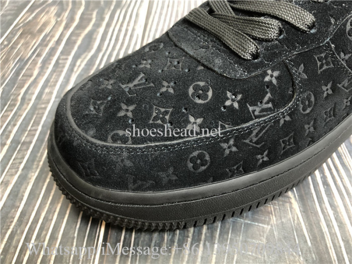 Nike Air Force 1 Low Louis Vuitton Triple Black Suede
