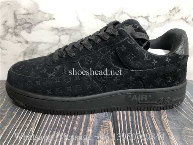 Nike Air Force 1 Low Louis Vuitton Triple Black Suede
