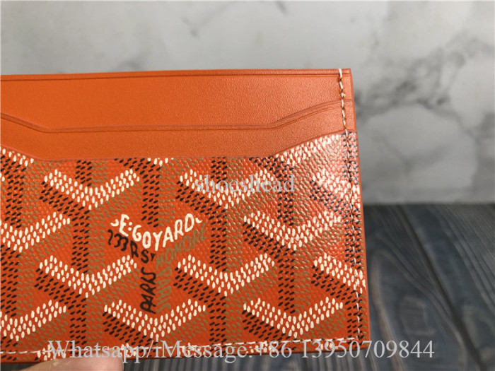 Orignal Goyard Saint-Sulpice Card Wallet Orange