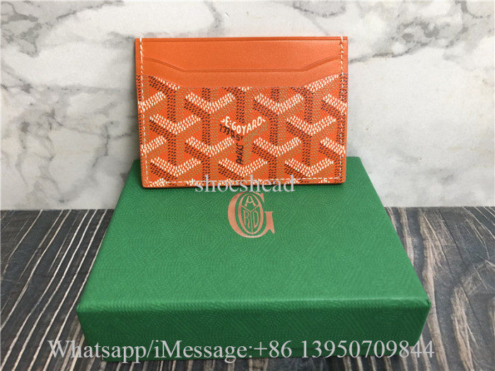 Orignal Goyard Saint-Sulpice Card Wallet Orange