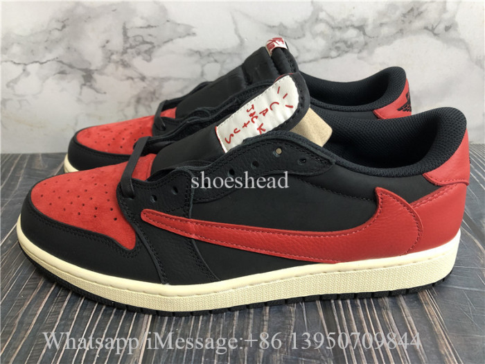 Travis Scott x Jordan Air Jordan 1 Low Black Red Suede