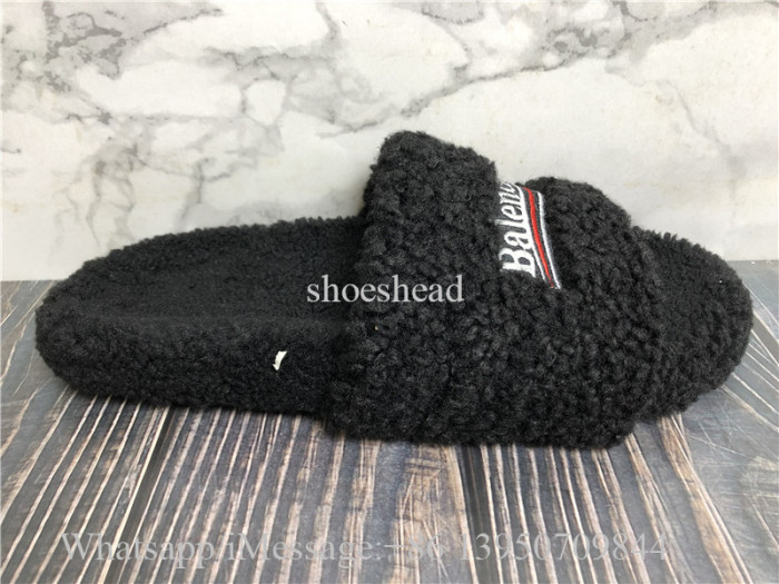 Balenciaga Furry Slide Sandals