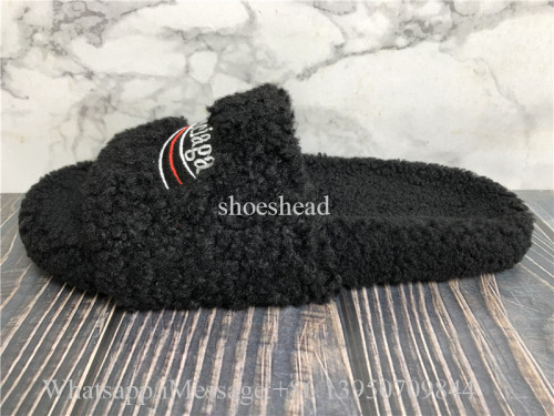 Balenciaga Furry Slide Sandals