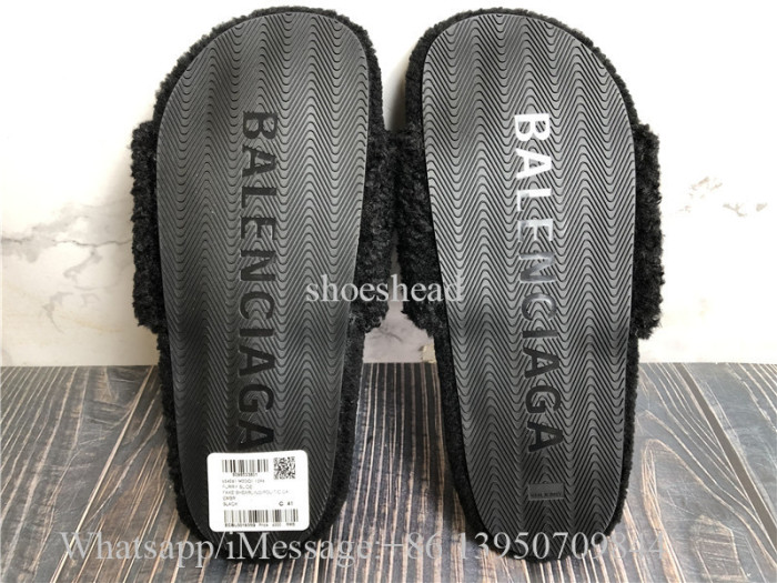 Balenciaga Furry Slide Sandals