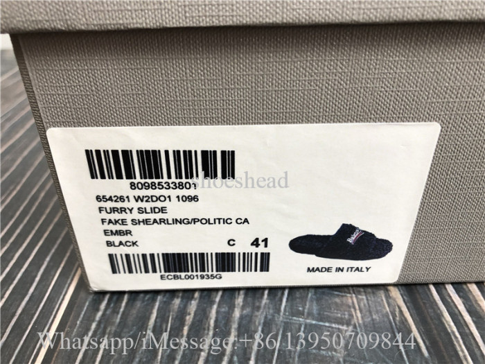 Balenciaga Furry Slide Sandals