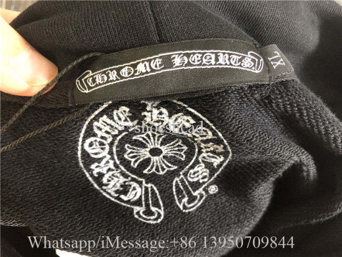 Chrome Hearts Horse Shoe Floral Hoodie Black