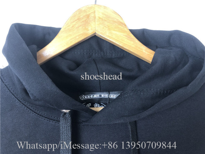 Chrome Hearts Horse Shoe Floral Hoodie Black