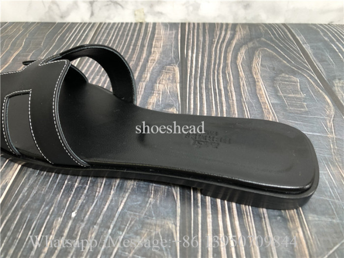 Hermes Black Slide