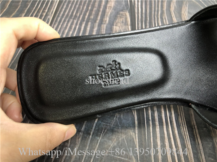 Hermes Black Slide