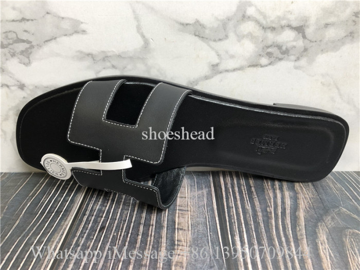 Hermes Black Slide