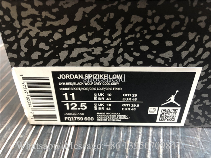 Air Jordan Low Spizike Red Black
