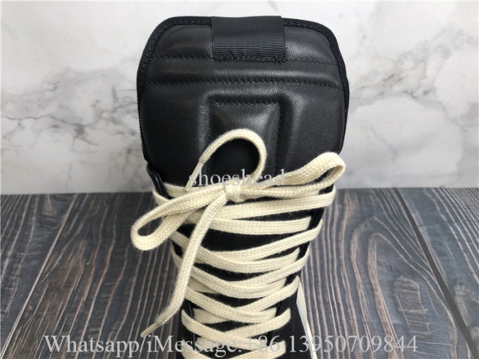 Rick Owens Geobasket Black White High Boots