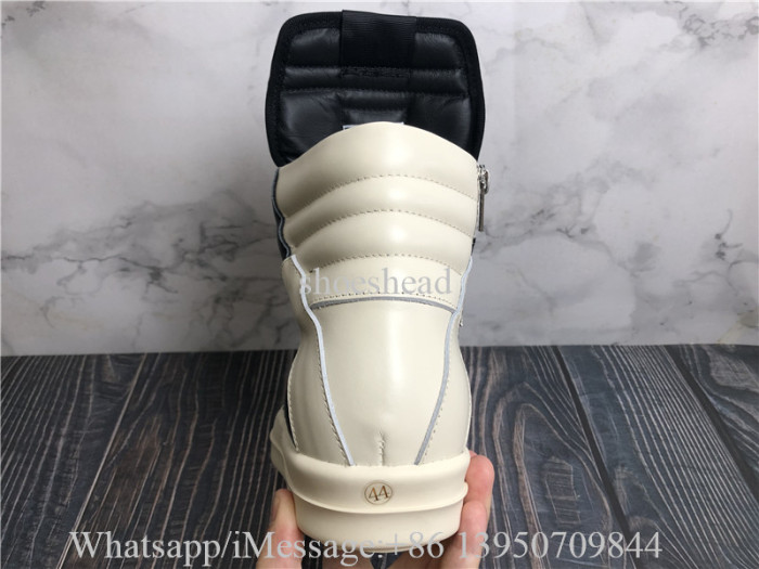 Rick Owens Geobasket Black White High Boots