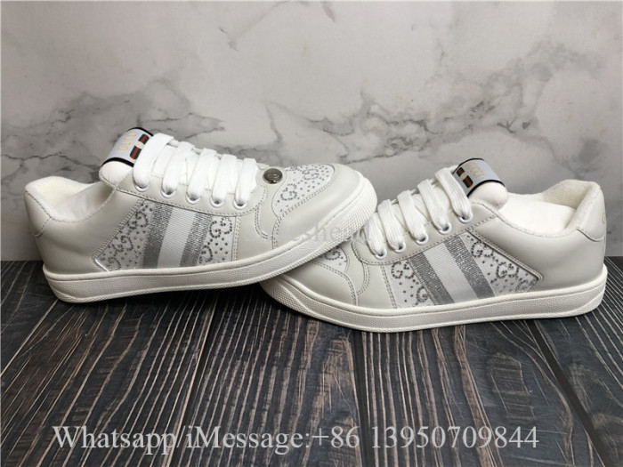 Gucci Crystal Embellished GG Screener Sneakers