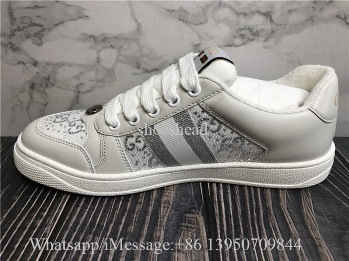 Gucci Crystal Embellished GG Screener Sneakers
