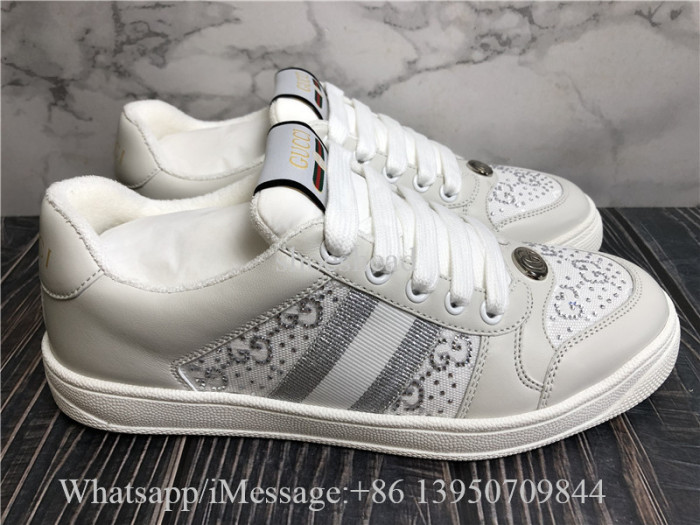 Gucci Crystal Embellished GG Screener Sneakers