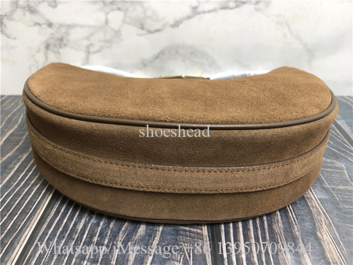 Original Prada Arqué Suede Shoulder Bag