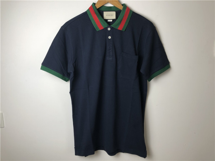 Gucci Polo Navy Blue Tee Shirt