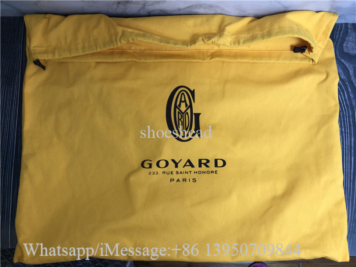 Original Goyard Grey Goyardine Canvas And Chevroches Calfskin Saint Louis PM Tote Bag