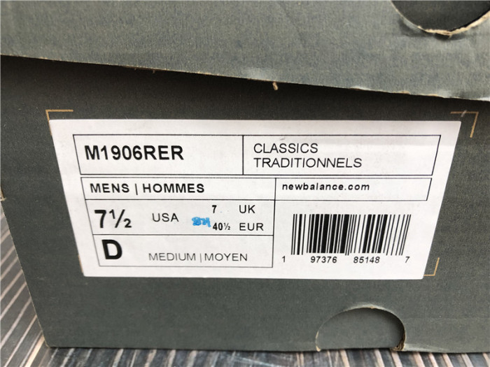 New Balance 1906R ER M1906RER Width D SILVER BLACK Lifestyle Shoes