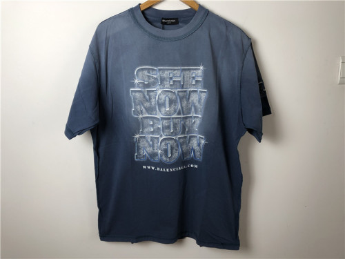 Balenciaga Blue Tee Shirts