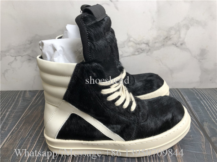 Rick Owens Geobasket Fur High Boots