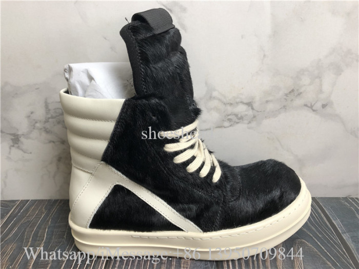 Rick Owens Geobasket Fur High Boots