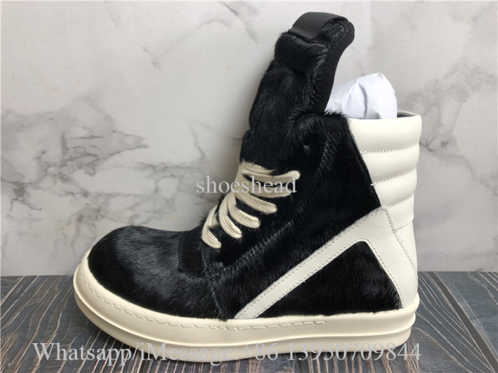 Rick Owens Geobasket Fur High Boots