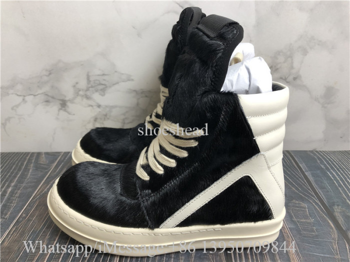 Rick Owens Geobasket Fur High Boots