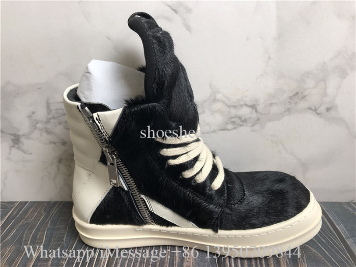 Rick Owens Geobasket Fur High Boots