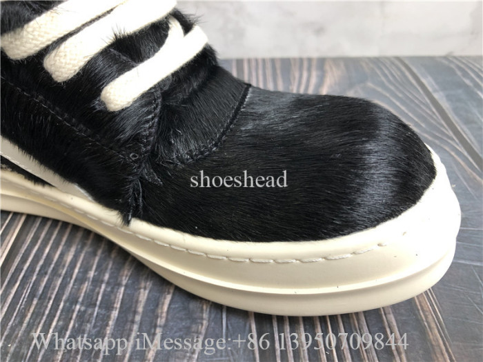 Rick Owens Geobasket Fur High Boots