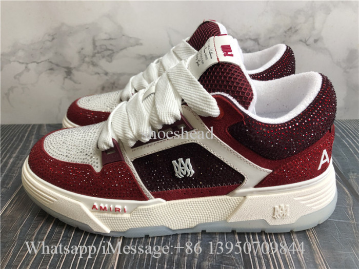 Amiri Burgundy Crystal MA-1 Sneaker