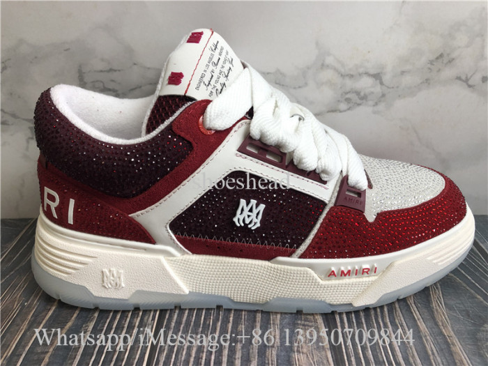 Amiri Burgundy Crystal MA-1 Sneaker