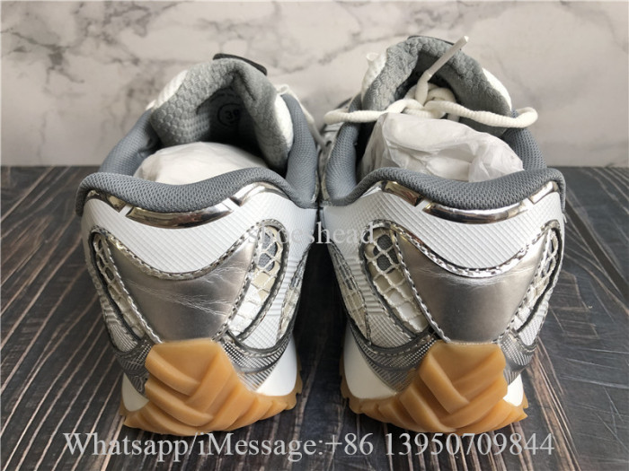 Bottega Veneta Orbit Metallic Sneaker Siliver White