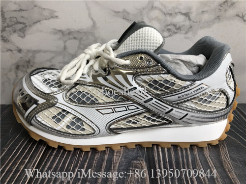 Bottega Veneta Orbit Metallic Sneaker Siliver White