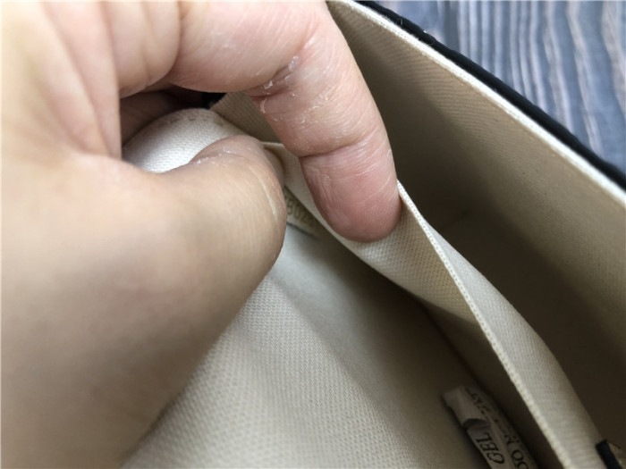 Original Louis Vuitton Felicie Pochette Cream in Calfskin Leather With Gold-tone