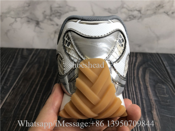 Bottega Veneta Orbit Metallic Sneaker Siliver White