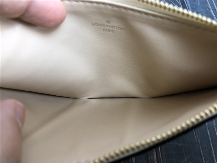 Original Louis Vuitton Felicie Pochette Cream in Calfskin Leather With Gold-tone