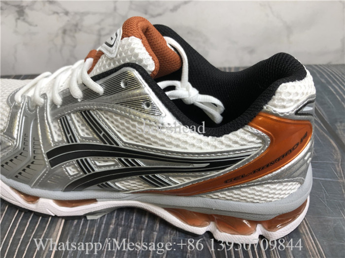 Asics Gel Kayano 14 White Piquant Orange Sneaker