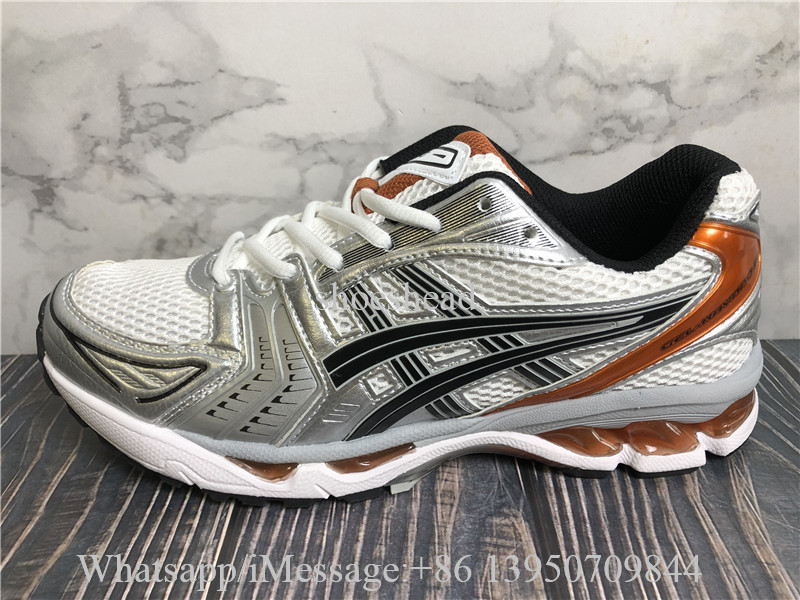 Asics Gel Kayano 14 White Piquant Orange Sneaker