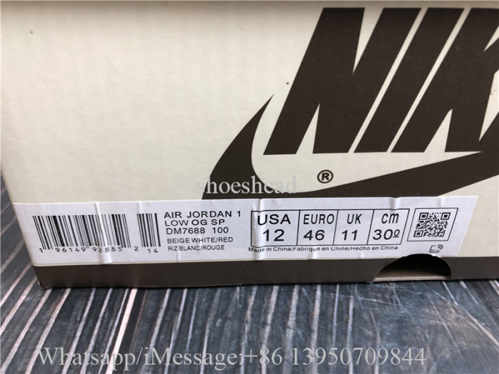 Air Jordan 1 Retro Low Travis Scott Red White