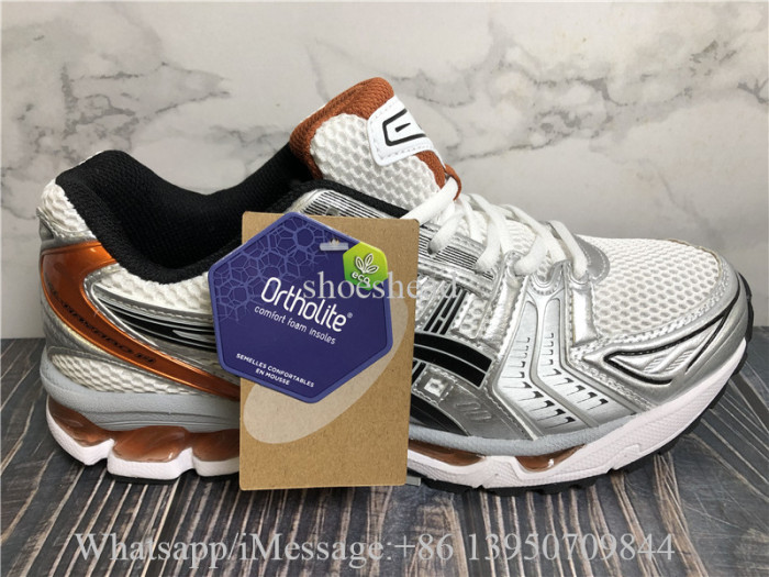 Asics Gel Kayano 14 White Piquant Orange Sneaker